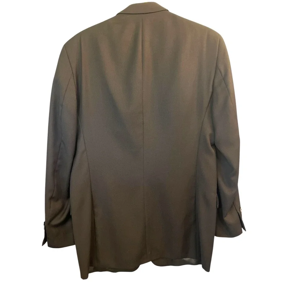 DKNY Essentials Wool‎ Blazer Black 42L Tall Business Formal Interview Jacket